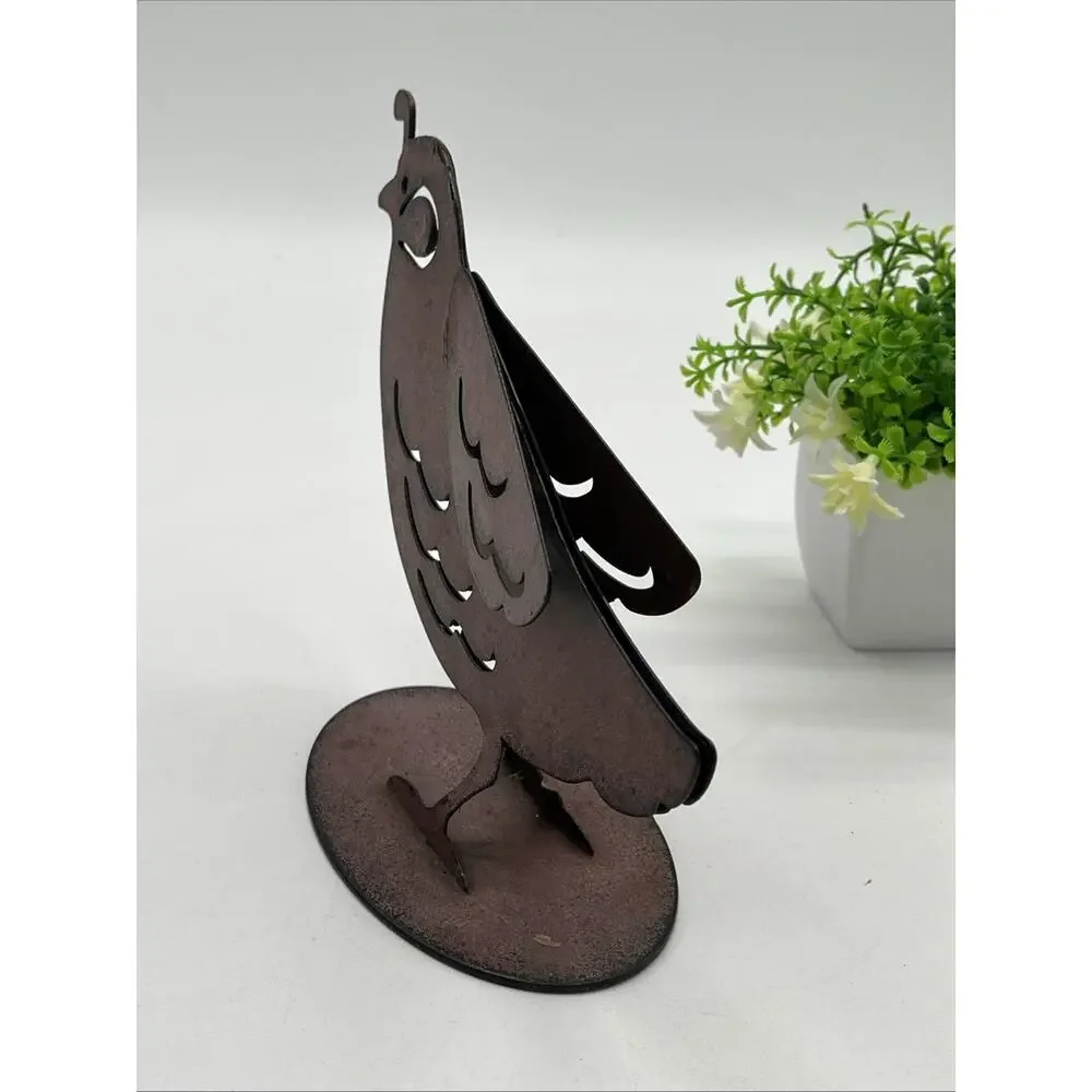 Target Brand 2008 Small Metal Quail 7”x7” Outdoor Decor Home Rustic Farmhouse